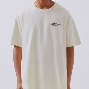 essentials cream t shirt